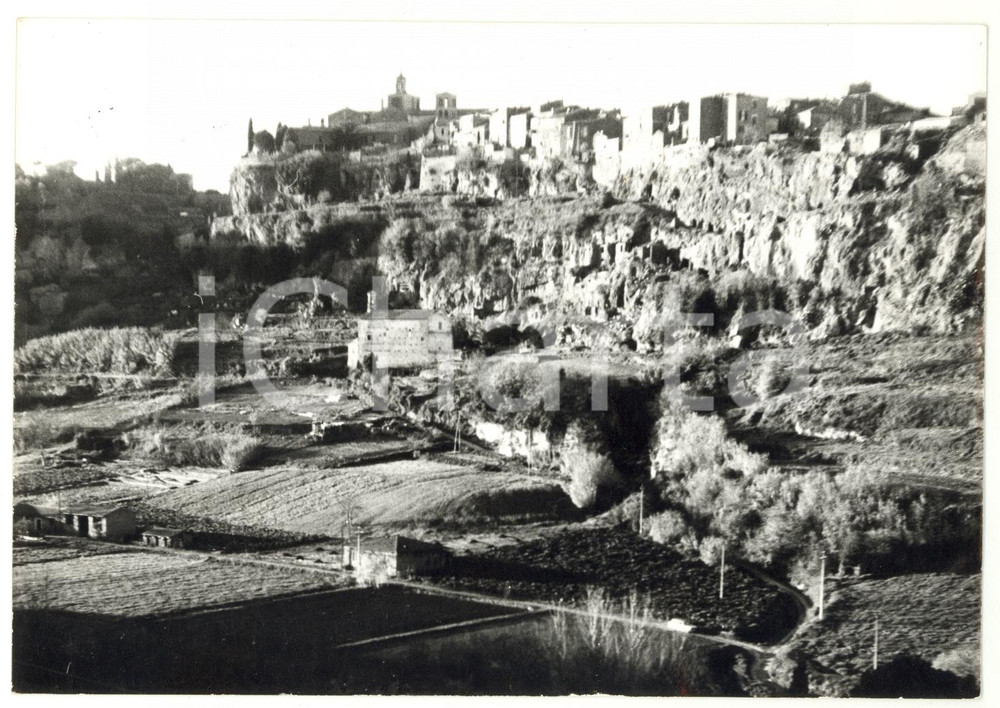 Fotografia d epoca originale 1973 CIVITA CASTELLANA VT Veduta panoramica della cittÃ   Foto VINTAGE 18x13 1