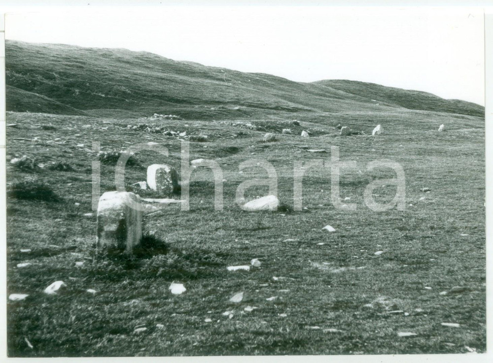 Fotografia d epoca originale 1978 COLLE DEL PICCOLO SAN BERNARDO Rovine di un tempio druidico  Foto VINTAGE 1