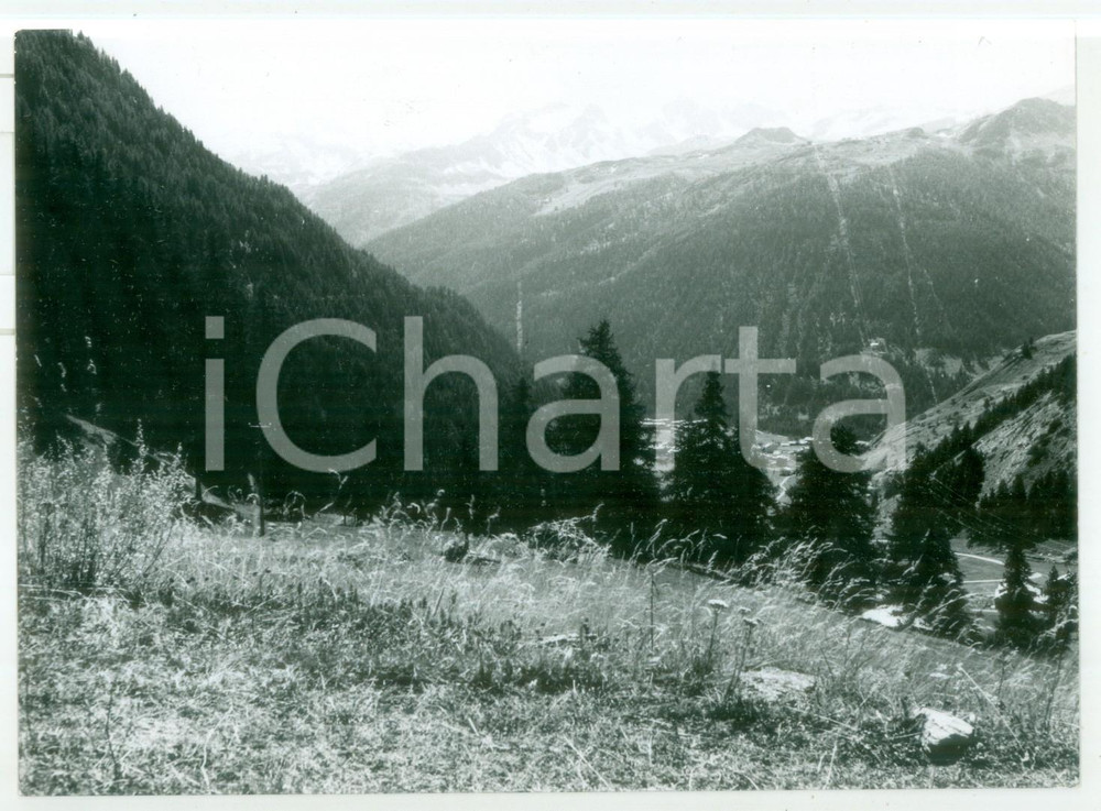 Fotografia d epoca originale 1978 LA THUILE Scorcio della vallata tra le montagne Foto VINTAGE 18x13 cm 1