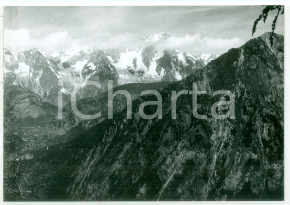 Fotografia d epoca originale 1978 TÃŠTE D ARPY  Veduta panoramica catena del MONTE BIANCO Foto 18x13 1