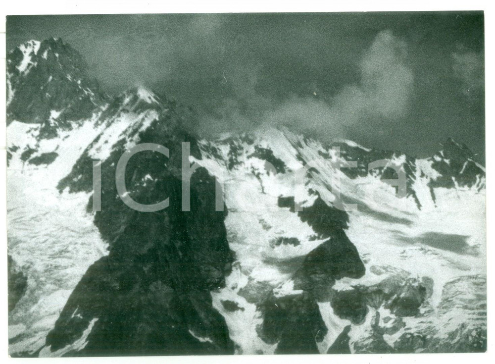 Fotografia d epoca originale 1978 TÃŠTE D ARPY  Veduta panoramica del massiccio del MONTE BIANCO  Foto 18x13 1
