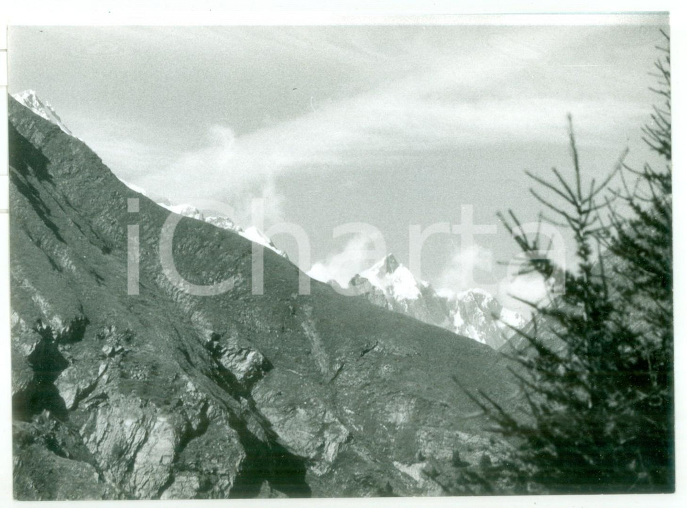 1978 GHIACCIAIO DEL RUTOR Veduta panoramica - Fotografia VINTAGE 18x13 cm