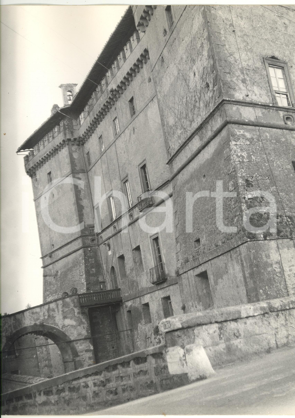 Fotografia d epoca originale 1974 VIGNANELLO VT Veduta del castello RUSPOLI  Foto VINTAGE 24x30 1