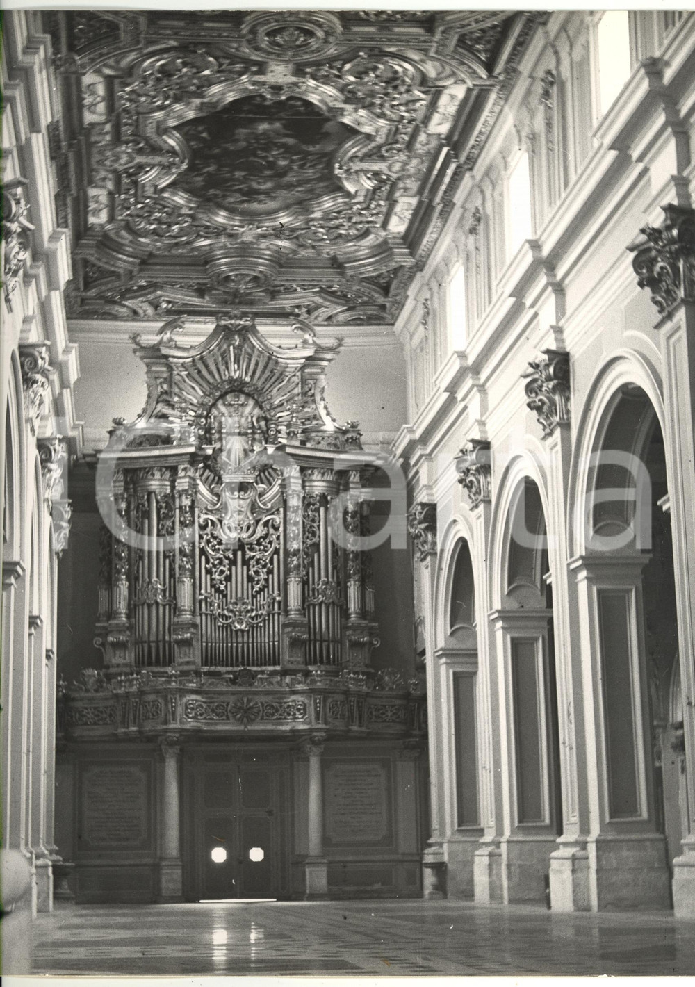 Fotografia d epoca originale 1971 L AQUILA Organo della basilica di San Bernardino  Fotografia VINTAGE 24x30 1