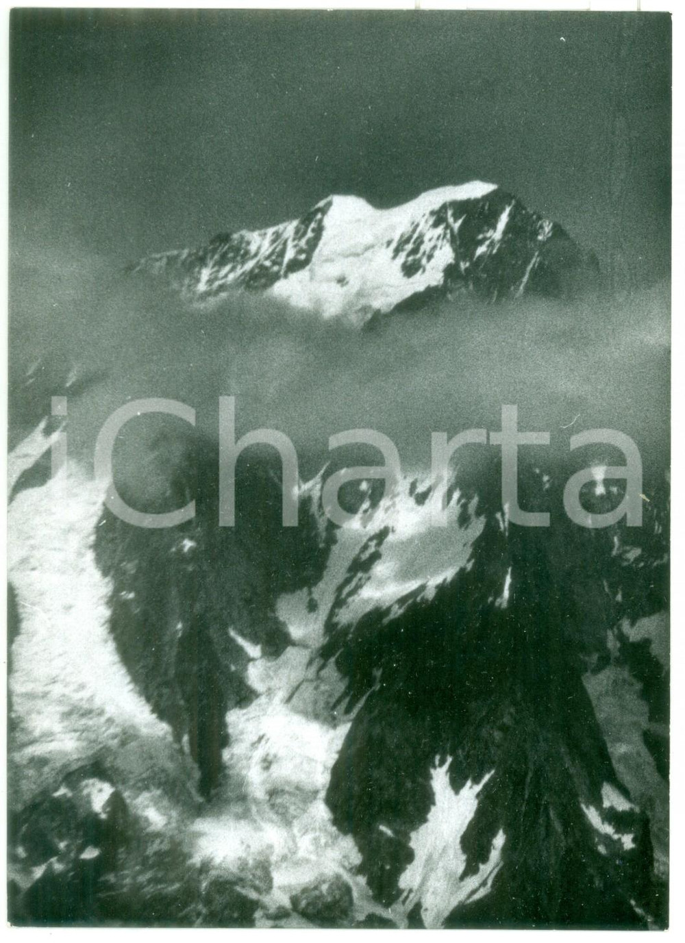 Fotografia d epoca originale 1978 TÃŠTE D ARPY  Veduta del MONTE BIANCO  Foto VINTAGE 13x18 cm 1