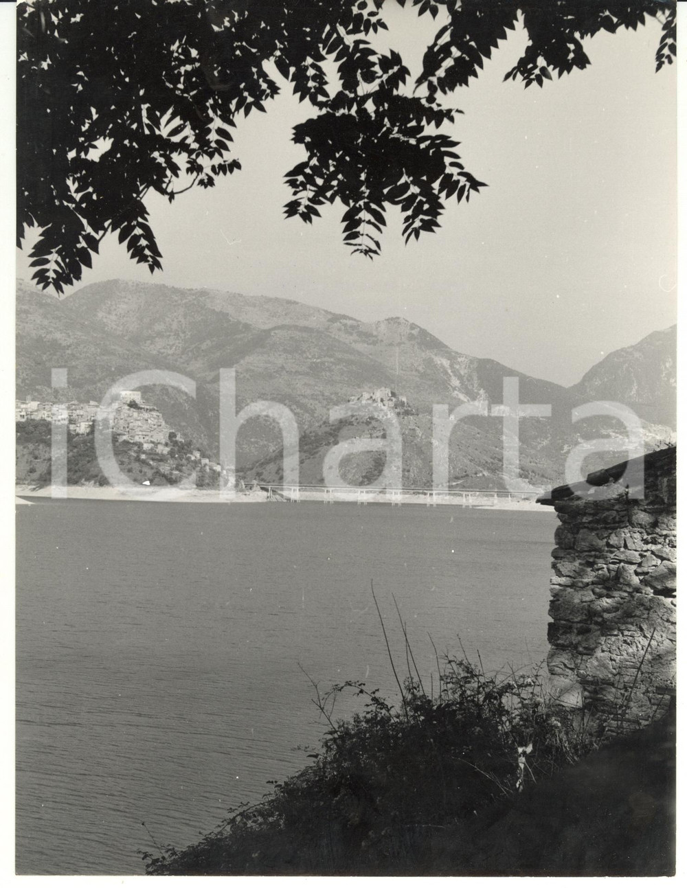 1970 POSTICCIOLA Veduta panoramica del LAGO DI TURANO *Foto VINTAGE 18x24 cm