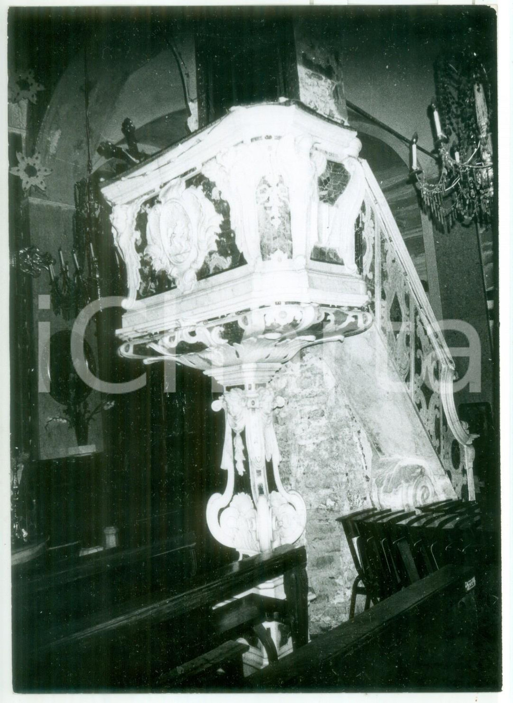 1974 FRAMURA - COSTA Pulpito della chiesa di SAN MARTINO - Foto 13x18 cm