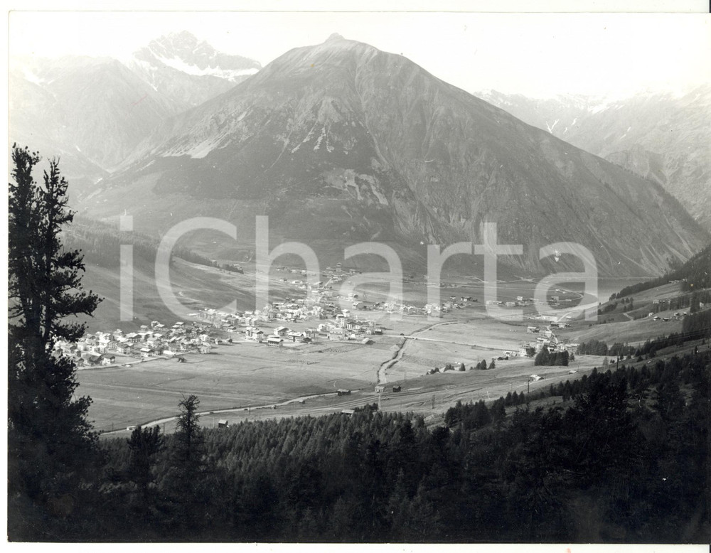 Fotografia d epoca originale 1977 LIVIGNO Veduta aerea del fondovalle Foto VINTAGE 24x18 cm 1