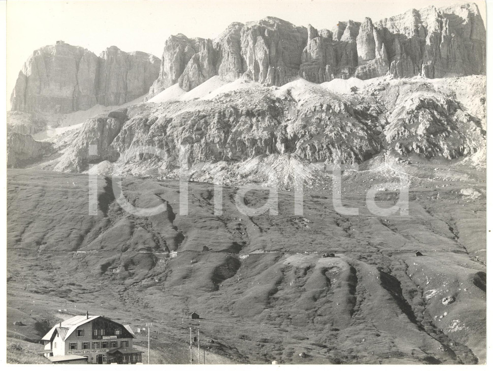 Fotografia d epoca originale 1979 GRUPPO DEL SELLA Veduta monte PIZ BOÃˆ Foto VINTAGE 24x18 1