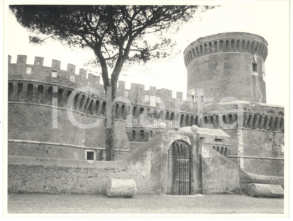 Fotografia d epoca originale 1971 OSTIA ANTICA Veduta panoramica della Rocca Foto VINTAGE 24x18 1