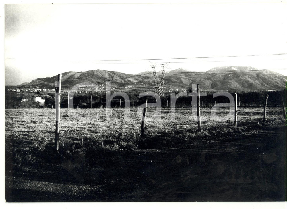 Fotografia d epoca originale 1972 ROMA Via Anagnina  Veduta panoramica con traliccio alta tensione Foto 1