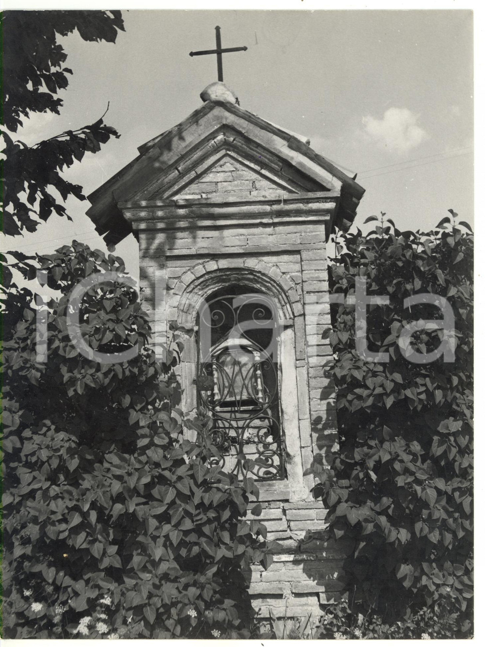 Fotografia d epoca originale 1969 STRADA STATALE 256 MUCCESE Cappella votiva Foto VINTAGE 18x24 1