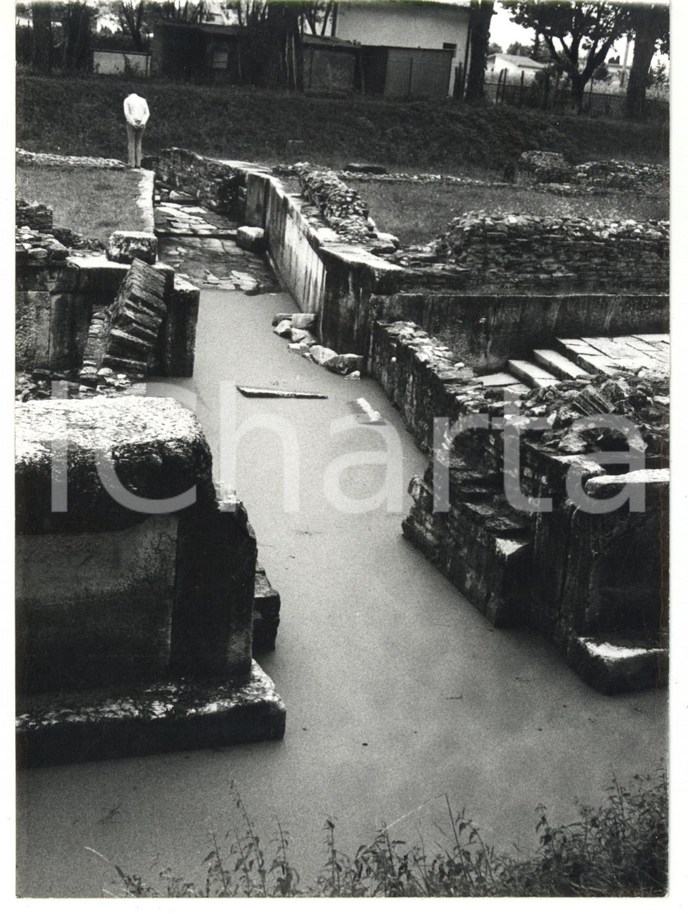 Fotografia d epoca originale 1979 AQUILEIA UD Via Sacra  Antico porto romano sul fiume NATISSA Foto 13x18 1