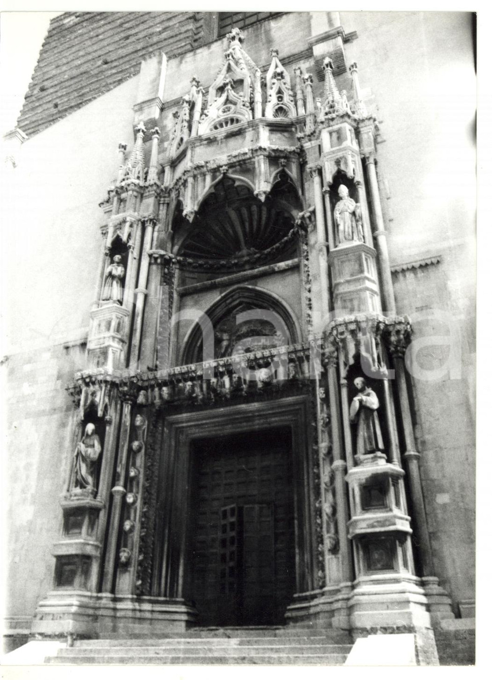 Fotografia d epoca originale 1978 ANCONA Chiesa di San Francesco alle Scale  Portale Foto VINTAGE 13x18 1