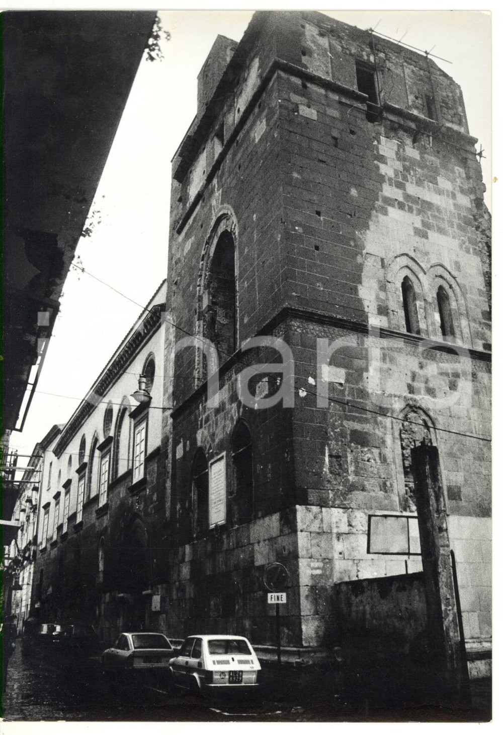 Fotografia d epoca originale 1979 CAPUA CE Palazzo Fieramosca  Veduta della torre Foto VINTAGE 13x18 1