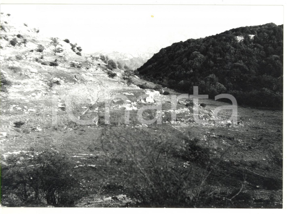 Fotografia d epoca originale 1981 CAPRANICA PRENESTINA  GUADAGNOLO Panorama verso i Monti Simbruini Foto 1