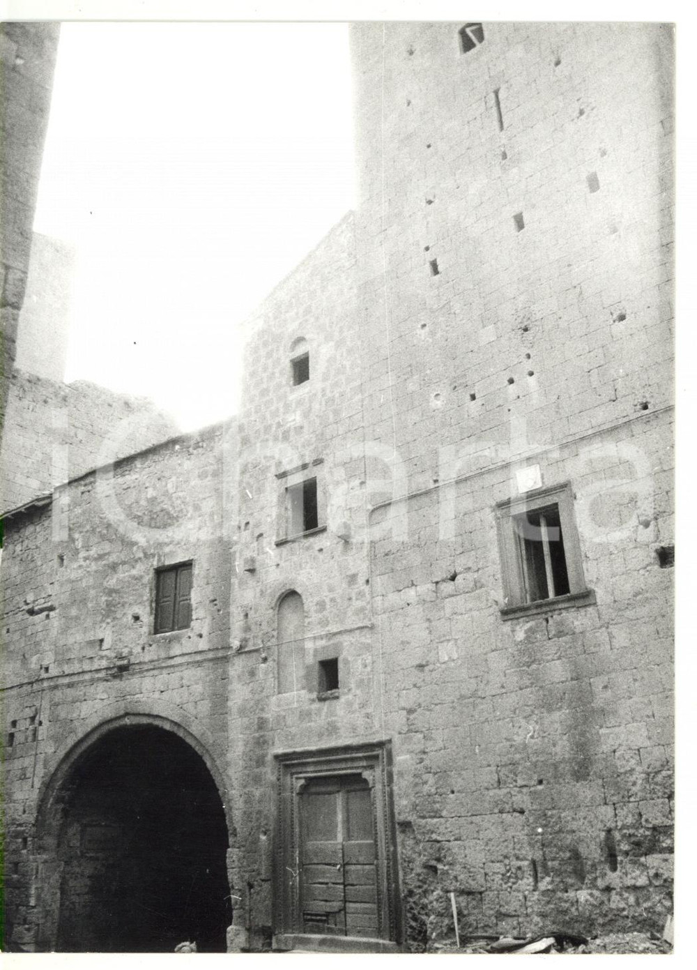1981 TARQUINIA (VT) Veduta del Palazzo dei Priori *Foto VINTAGE 13x18