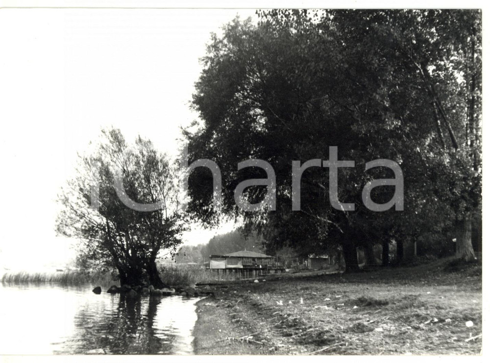 Fotografia d epoca originale 1977 BRACCIANO Sponda del lago Foto VINTAGE 18x13 cm 1