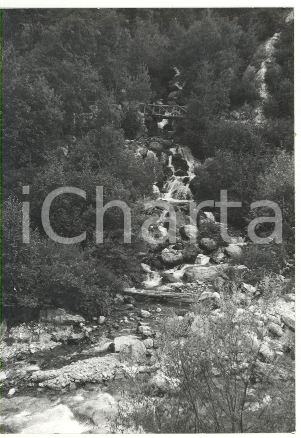 1981 BAGNI DI VINADIO (CN) Veduta del torrente CORBORANT *Foto VINTAGE 13x18