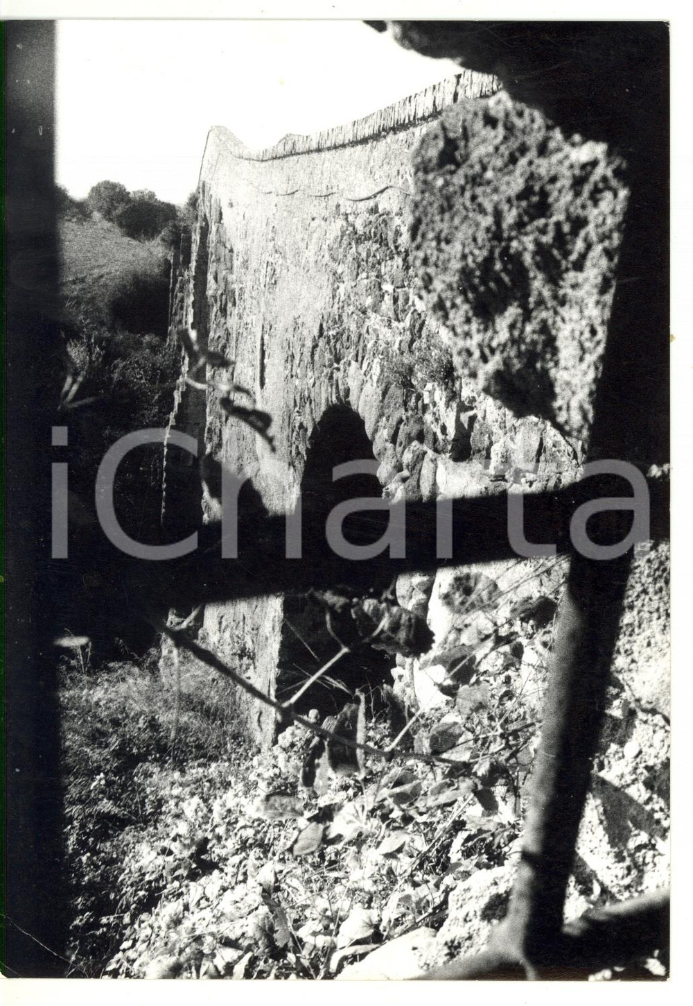 Fotografia d epoca originale 1978 VULCI VT Castello dell Abbadia  Scorcio del ponte Foto VINTAGE 13x18 cm 1