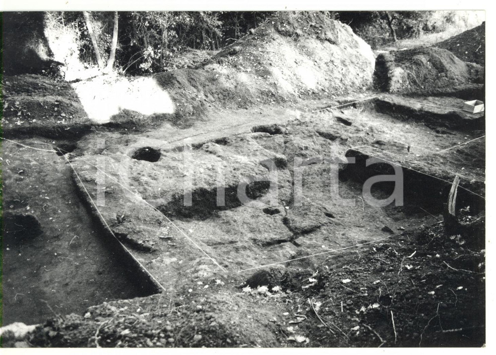 Fotografia d epoca originale 1978 VITERBO Sito archeologico di ACQUAROSSA  Resti abitato etrusco  Foto 1