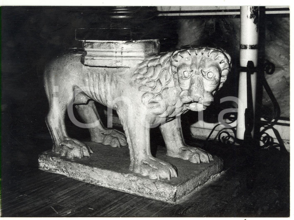 Fotografia d epoca originale 1979 DUOMO DI CAPUA CE Leone in pietra Foto VINTAGE 18x13 cm 1
