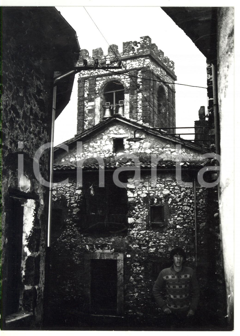 Fotografia d epoca originale 1979 ARCINAZZO ROMANO Parrocchia S.Maria Assunta  Campanile Foto VINTAGE 13x18 1