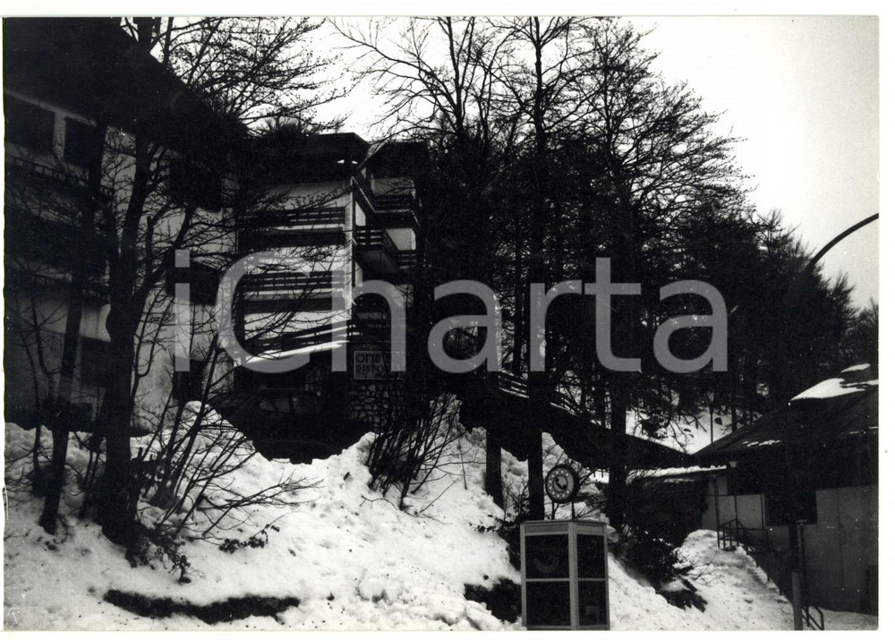 Fotografia d epoca originale 1979 RIETI  PIAN DE  VALLI Veduta del paese innevato Foto VINTAGE 13x18 cm 1