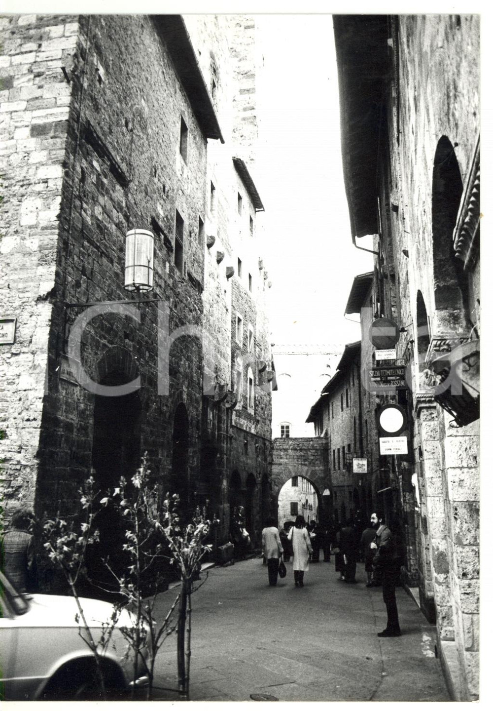 Fotografia d epoca originale 1979 SAN GIMIGNANO SI  Via San Matteo  Scorcio caratteristico Foto VINTAGE 1