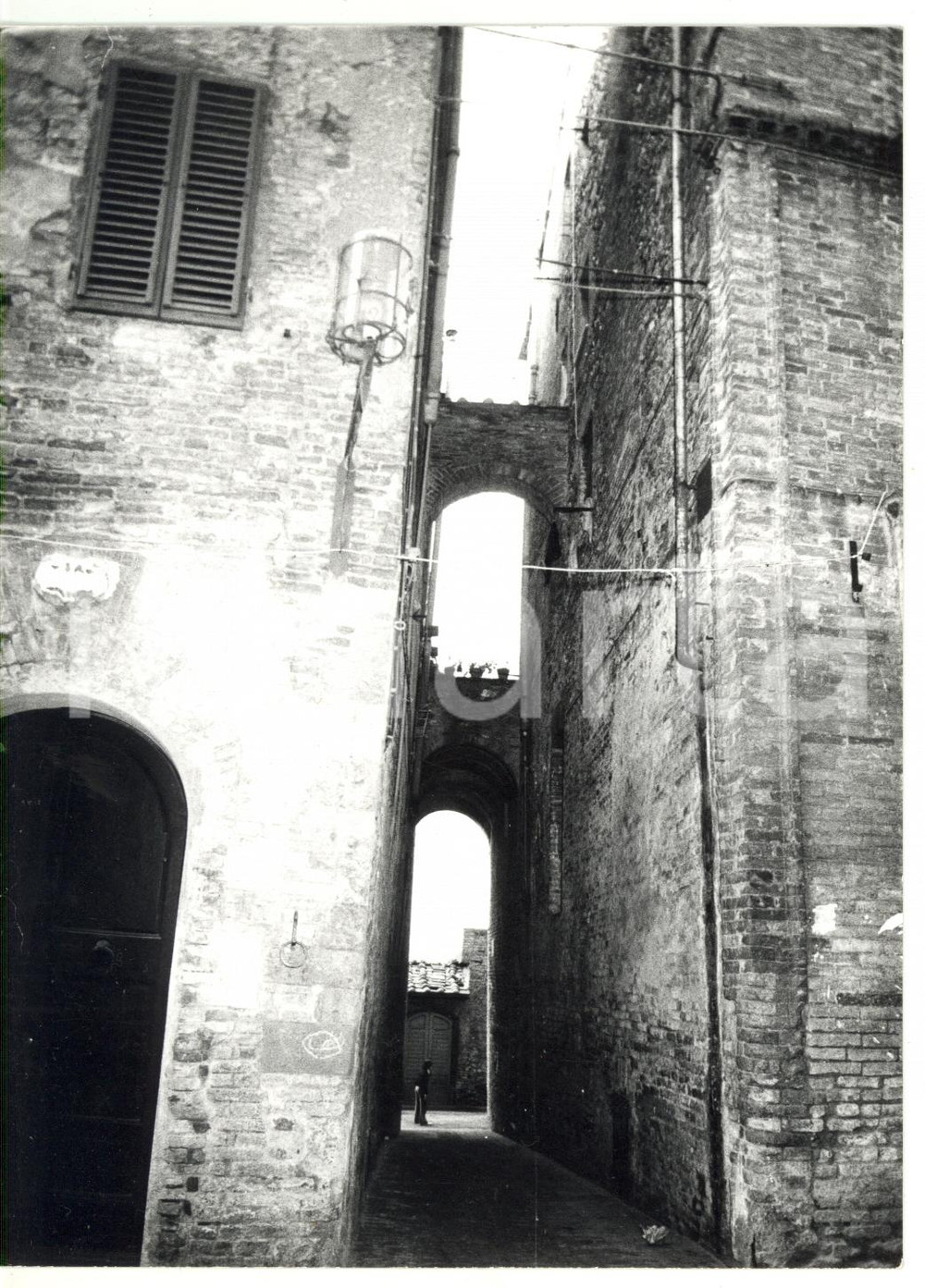 Fotografia d epoca originale 1979 SAN GIMIGNANO Via San Matteo  Scorcio caratteristico Foto VINTAGE 13x18 1