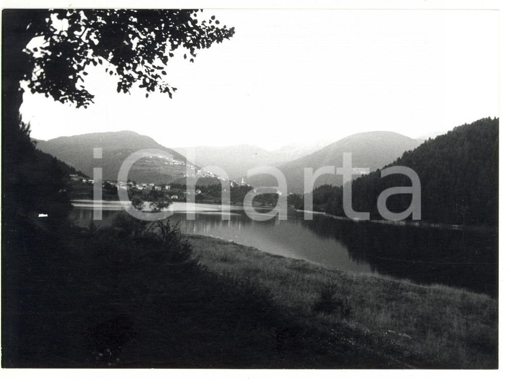 Fotografia d epoca originale 1982 LAGO DI PIAZZE TN Veduta panoramica Foto VINTAGE 18x13 cm 1