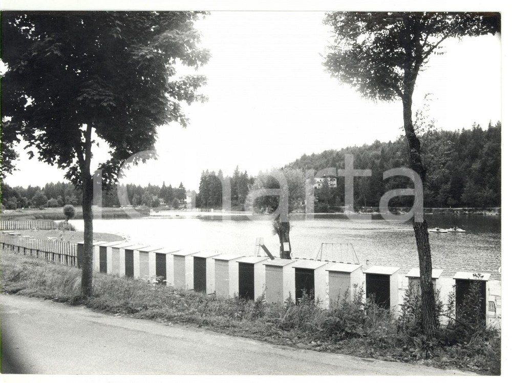 Fotografia d epoca originale 1982 LAVARONE TN Veduta del laghetto Foto VINTAGE 18x13 cm 1