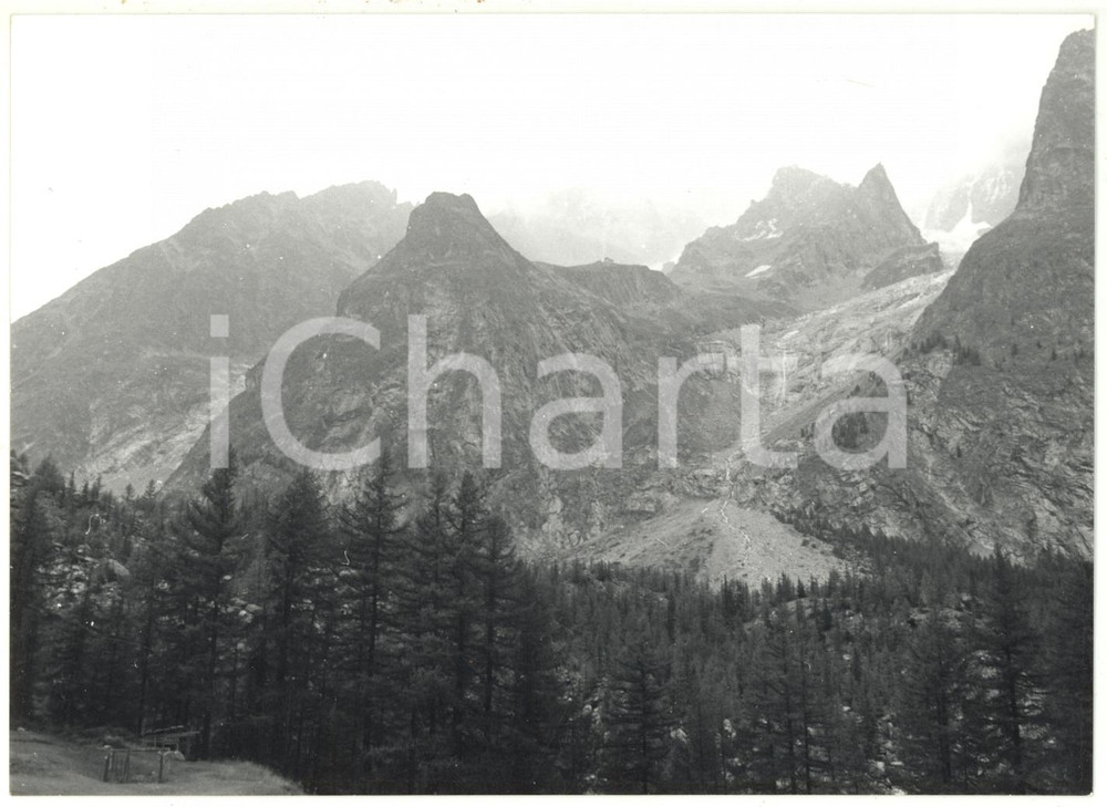 1976 VALLE D'AOSTA - MONTE BIANCO Ghiacciaio della BRENVA Veduta panoramica (1)
