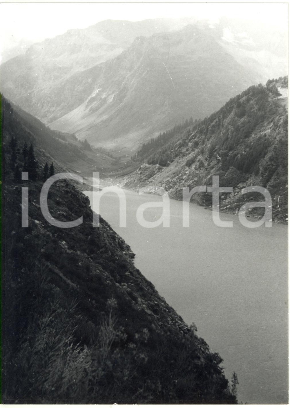 Fotografia d epoca originale 1976 VALGRISENCHE Veduta della Grand SassiÃ¨re dal lago di Beauregard Foto 13x18 1