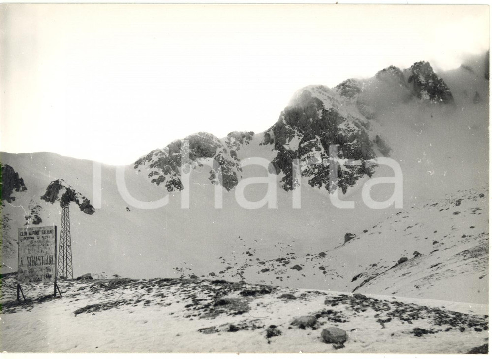 1976 MONTE TERMINILLO (RI) Indicazioni per il Rifugio Sebastiani CAI *Foto 18x13