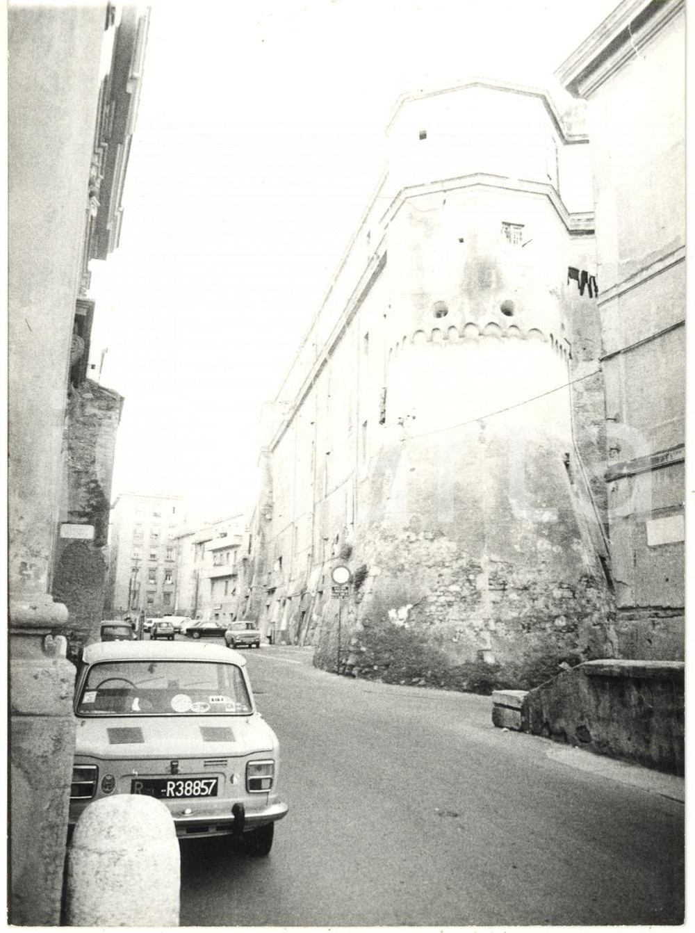 Fotografia d epoca originale 1979 CIVITAVECCHIA Veduta del Bastione delle mura medievali Fotografia 13x18 cm 1