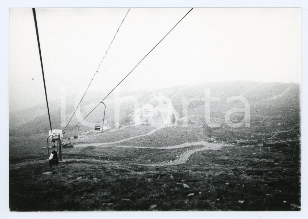 Fotografia d epoca originale 1978 GIAVENO  ALPE COLOMBINO Seggiovia del Monte Aquila  Foto 17x13 cm 1