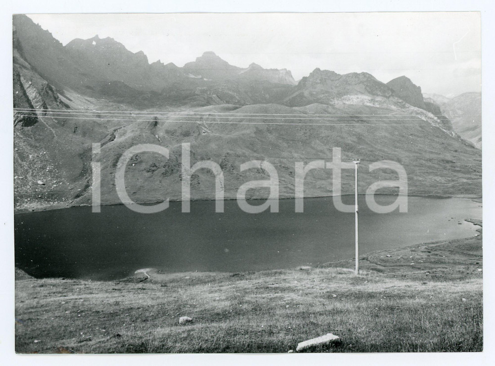 Fotografia d epoca originale 1976 ALPI GRAIE Colle del Piccolo San Bernardo  Lago Verney  Foto 17x13 cm 1