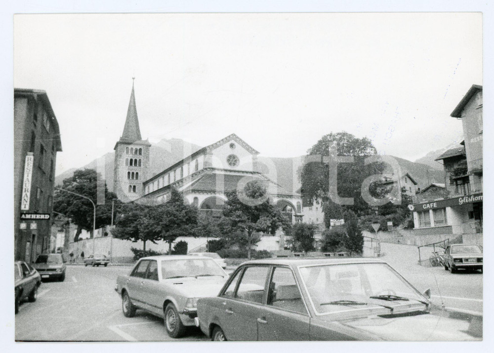 Fotografia d epoca originale 1980 BRIGAGLIS SVIZZERA Chiesa di Nostra Signora del Glisacker  Foto 17x13 1