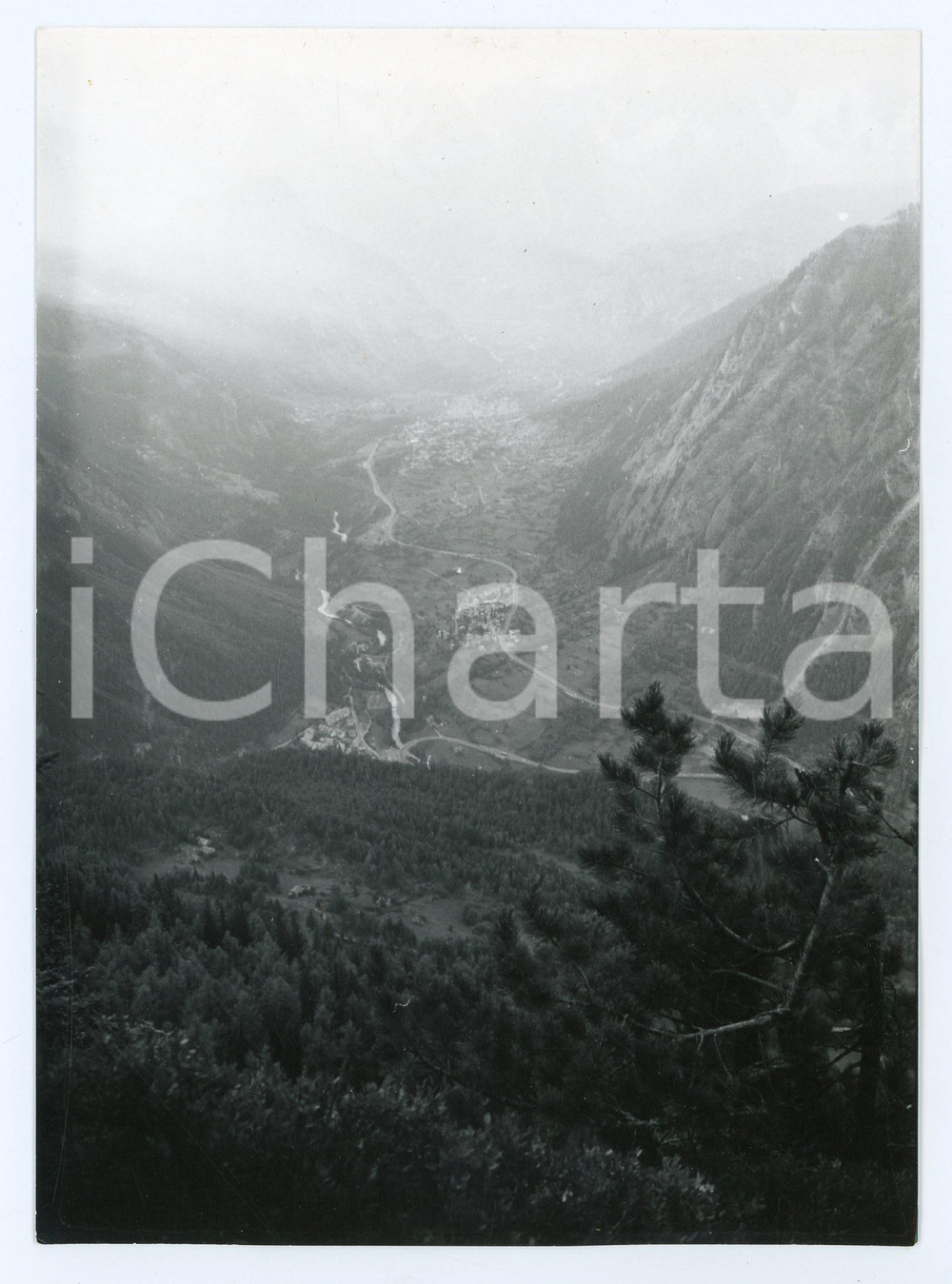 Fotografia d epoca originale 1976 MORGEX AO Panorama dal Belvedere d Arpy  Foto 13x17 cm 1