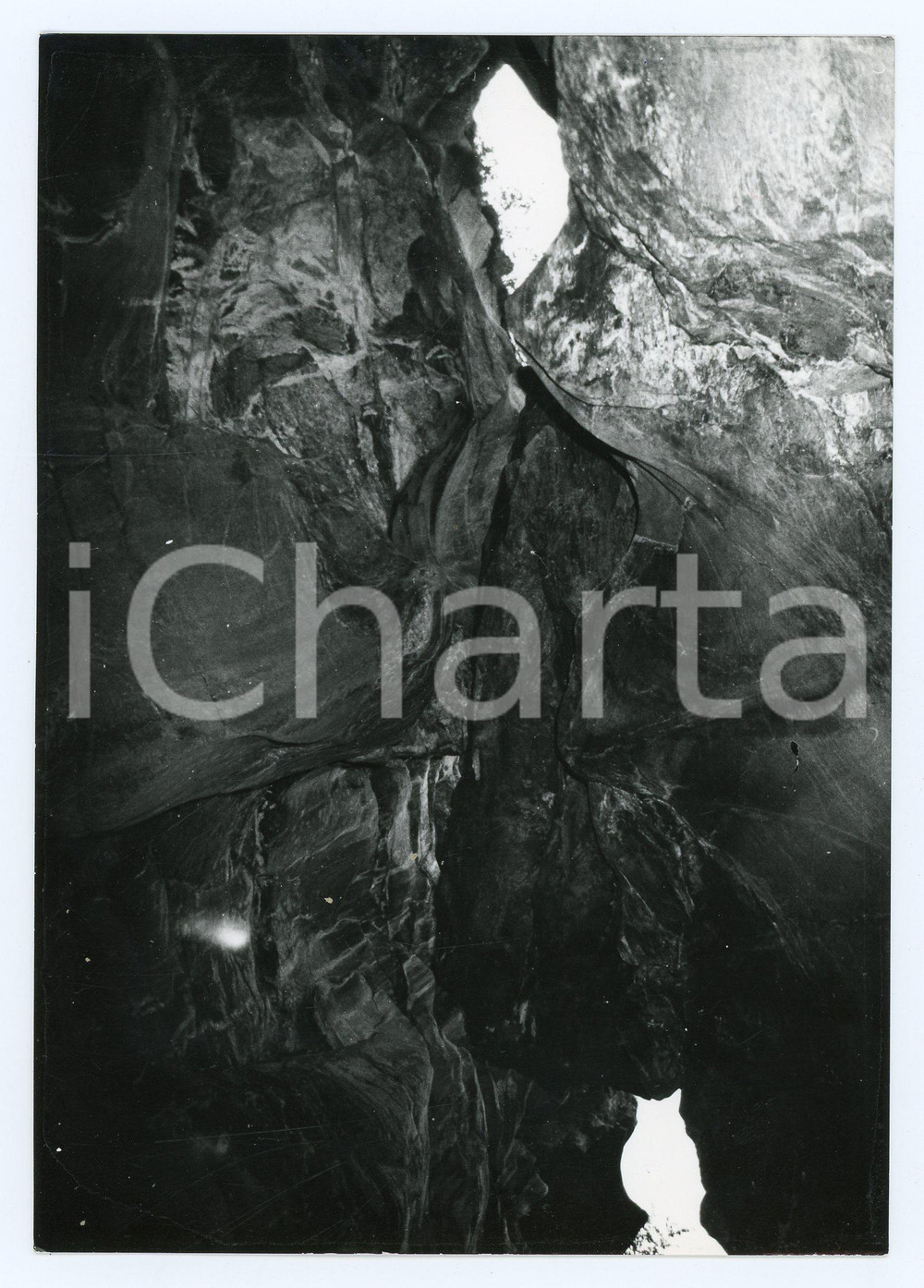 Fotografia d epoca originale 1976 SINGLIN  VALTOURNENCHE AO Gouffre des Busserailles  Foto 13x17 cm 1