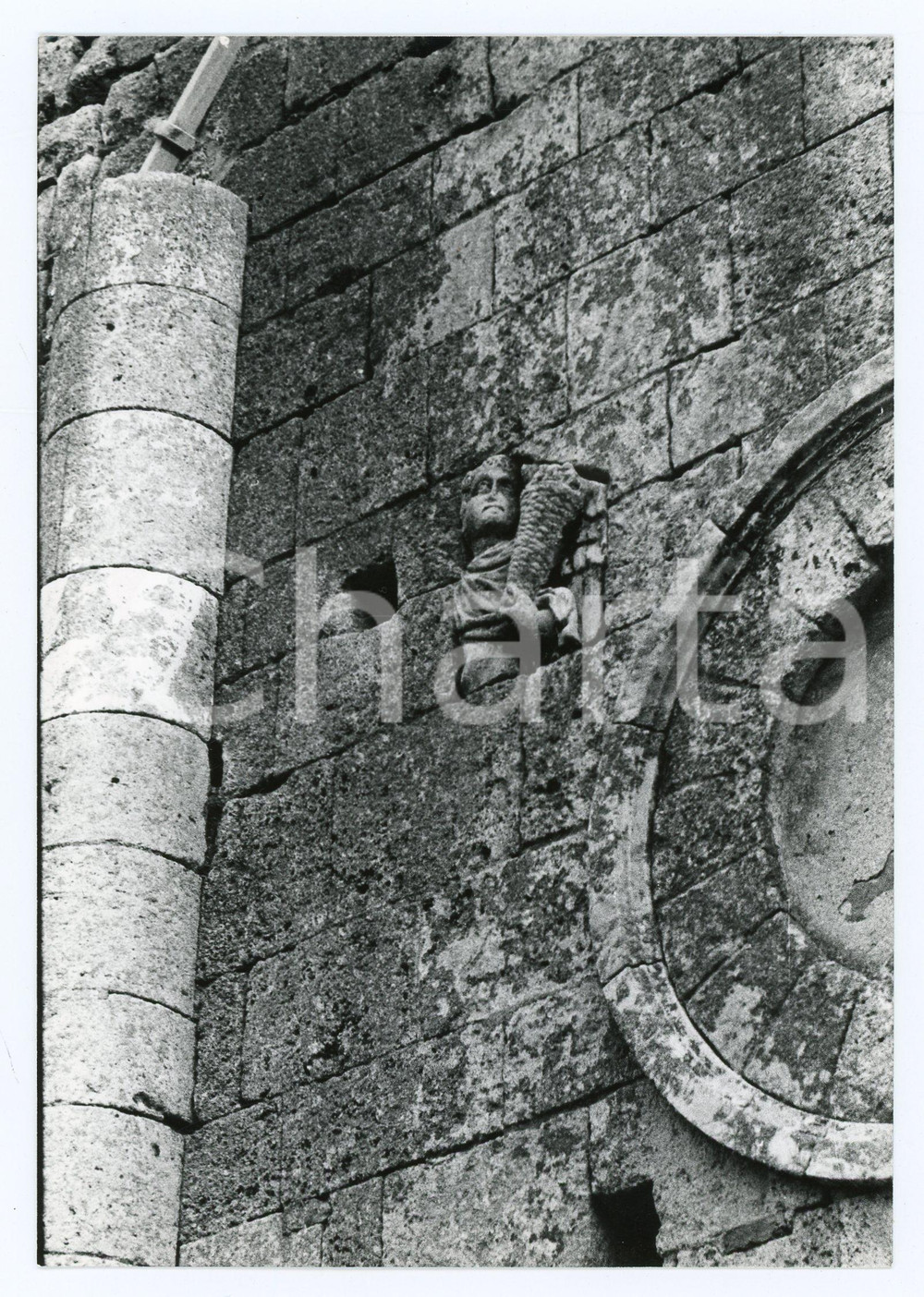 Fotografia d epoca originale 1980 CASTELNUOVO DELL ABATE Abbazia di Sant Antimo  Foto 13x17 cm 1