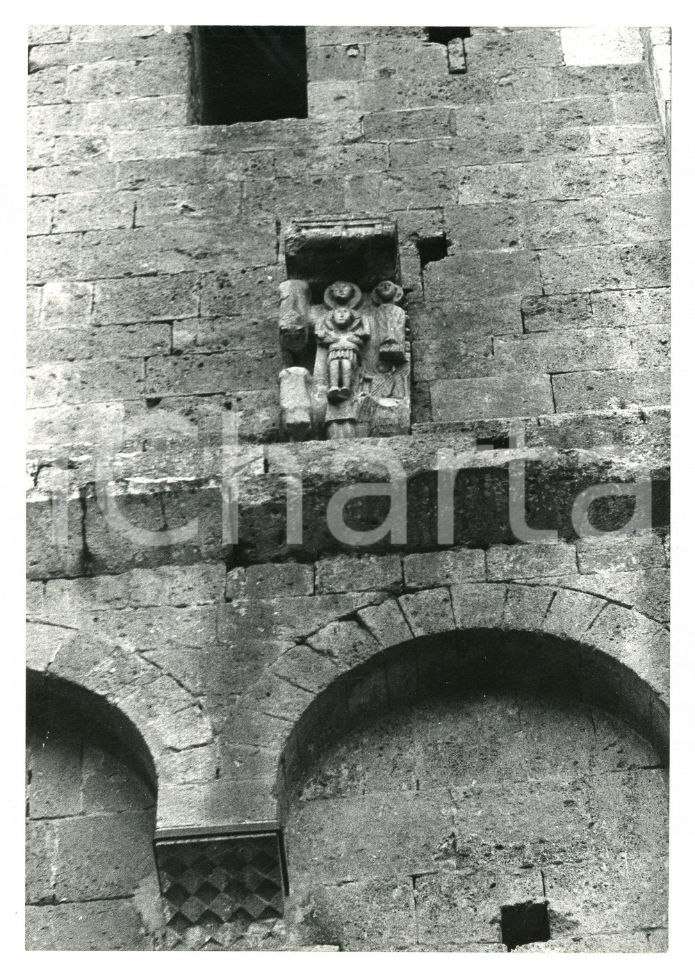 Fotografia d epoca originale 1980 CASTELNUOVO DELL ABATE Abbazia di Sant Antimo  Foto 13x17 cm 1 1