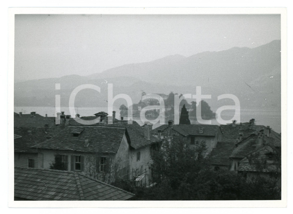 Fotografia d epoca originale 1972 ORTA SAN GIULIO NO Panorama con l Isola di San Giulio  Foto 17x13 cm 1