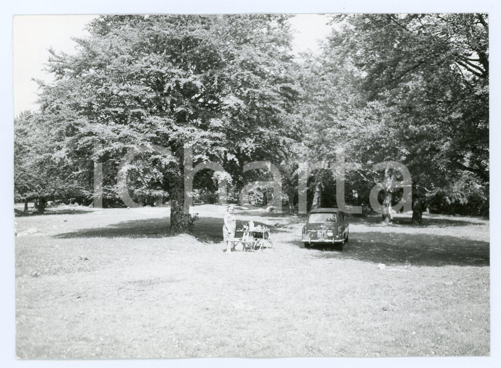 1979 SUBIACO Picnic in localitÃ  CAMPO DELL'OSSO - MONTE LIVATA Foto 17x13 cm Fotografia d'epoca con didascalia al verso.  FAIR/discreto Lievi smussature agli angoli Formato: 17x13 cm originale e autentica 1