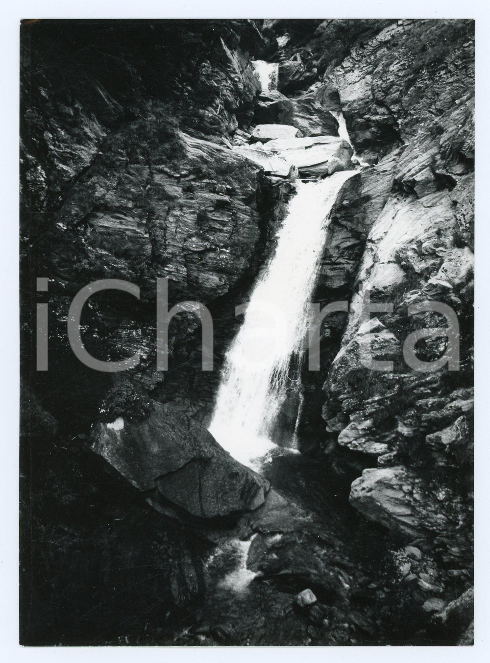 Fotografia d epoca originale 1979 VAL GRANDE DI LANZO Panorama con cascatella  Foto 13x17 cm 1