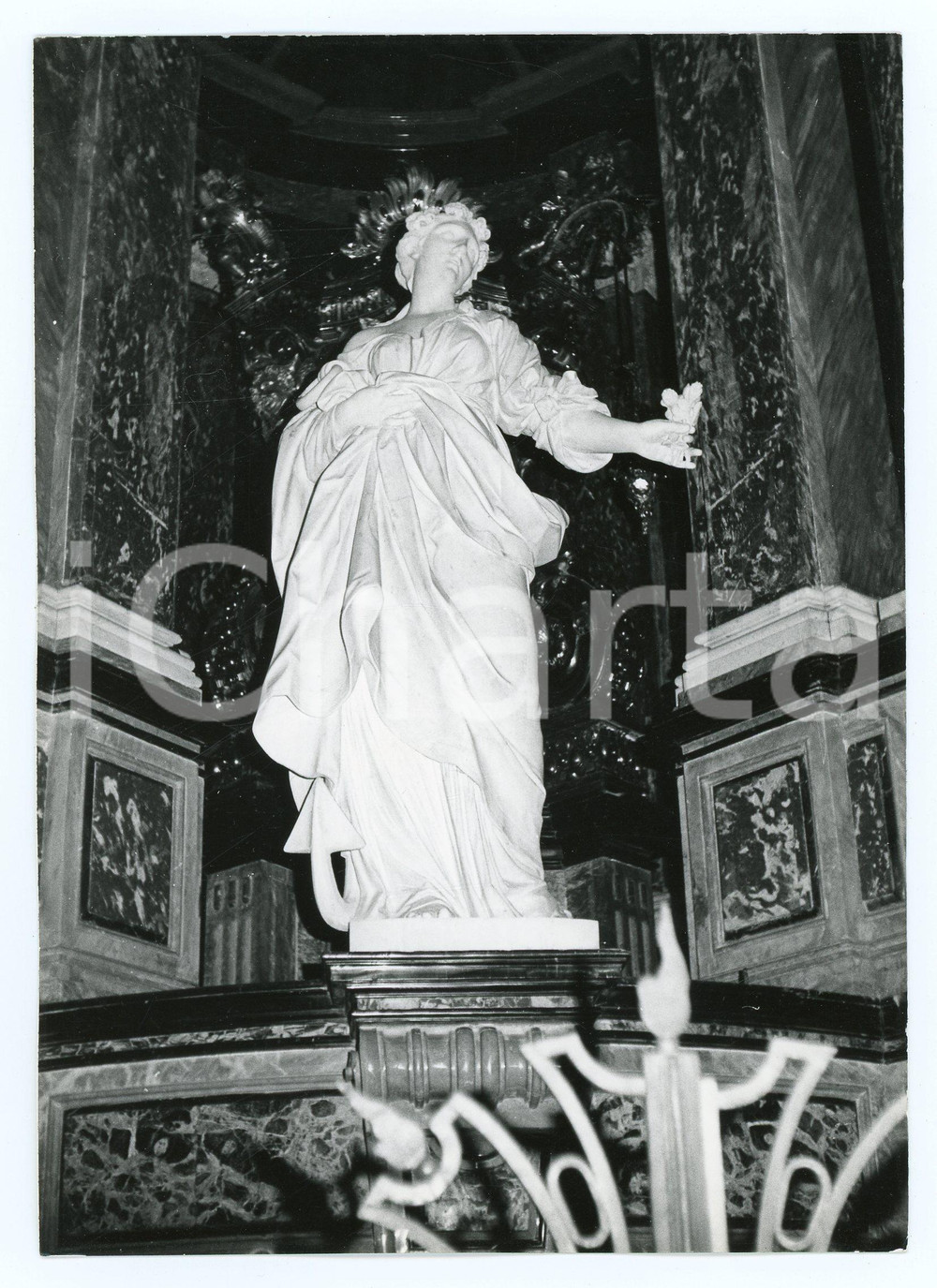 Fotografia d epoca originale 1974 SANTUARIO DI VICOFORTE Statua della carita  Foto 13x17 cm 1 1