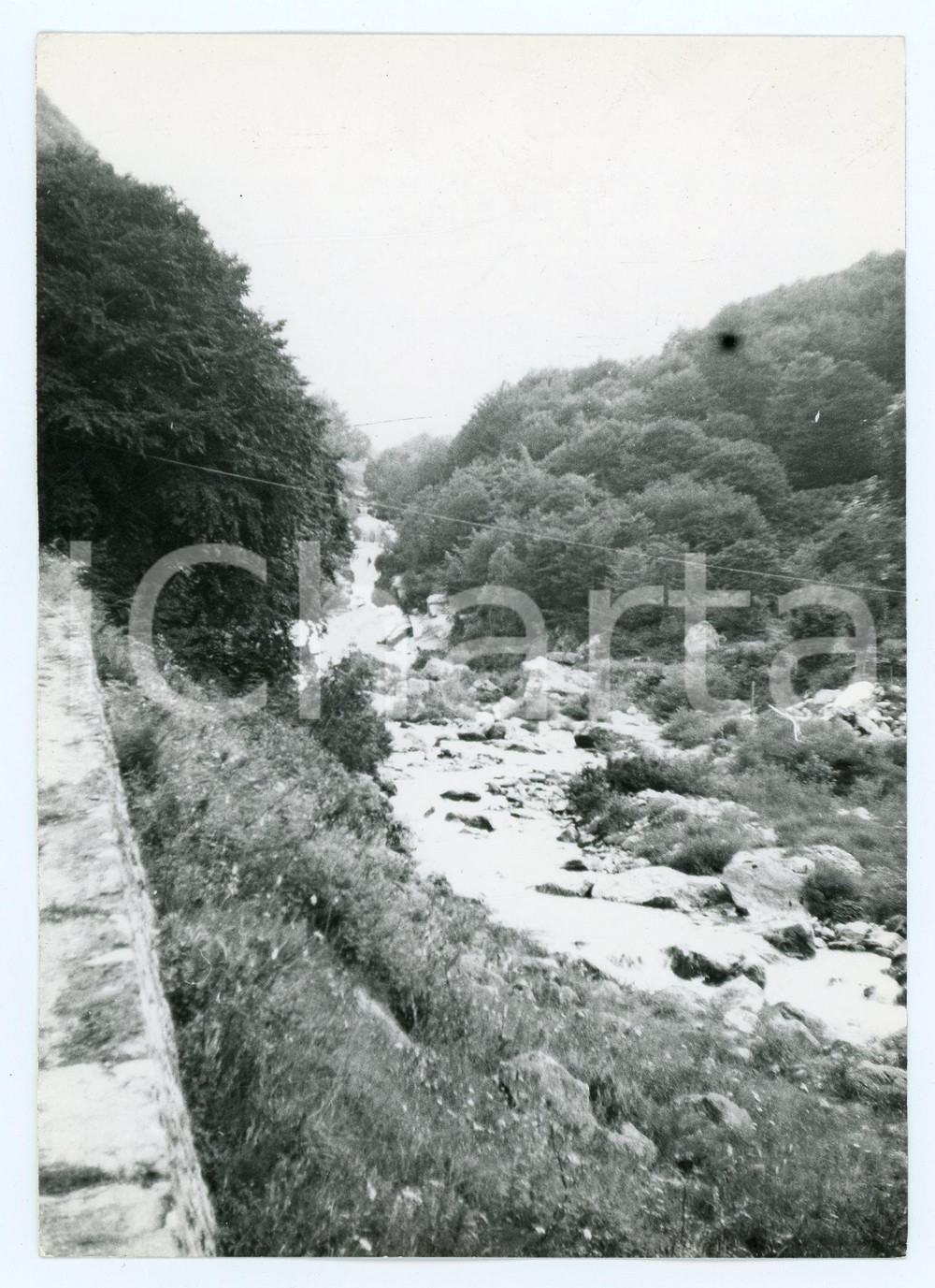 Fotografia d epoca originale 1974 VALLE SAN GIACOMO Torrente Gesso della Barra  Foto 13x17 cm 1