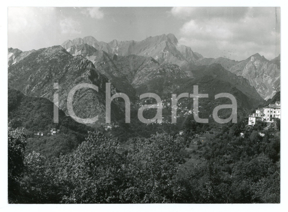 Fotografia d epoca originale 1981 MASSA Frazione ALTAGNANA Vista sulle Alpi Apuane  Foto 17x13 cm 1