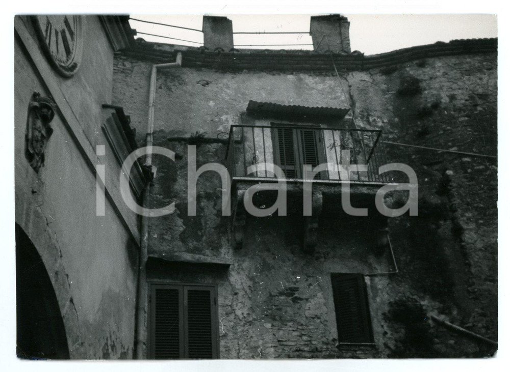 Fotografia d epoca originale 1973 MONTELIBRETTI RM Scorcio con orologio pubblico  Foto 17x13 cm 1